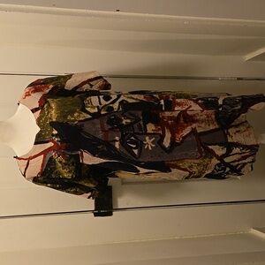 Cotton-Blend Relaxed Graphic Dress – Size XLarge | Chic & Effortless